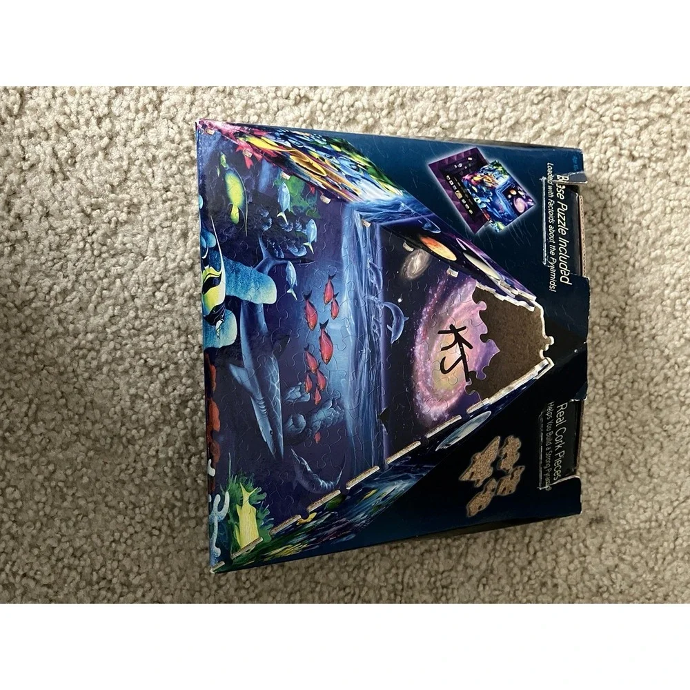 3D Pyramid Worlds of Wonder Cork 365 Piece Pyramid Puzzle Christmas Gift